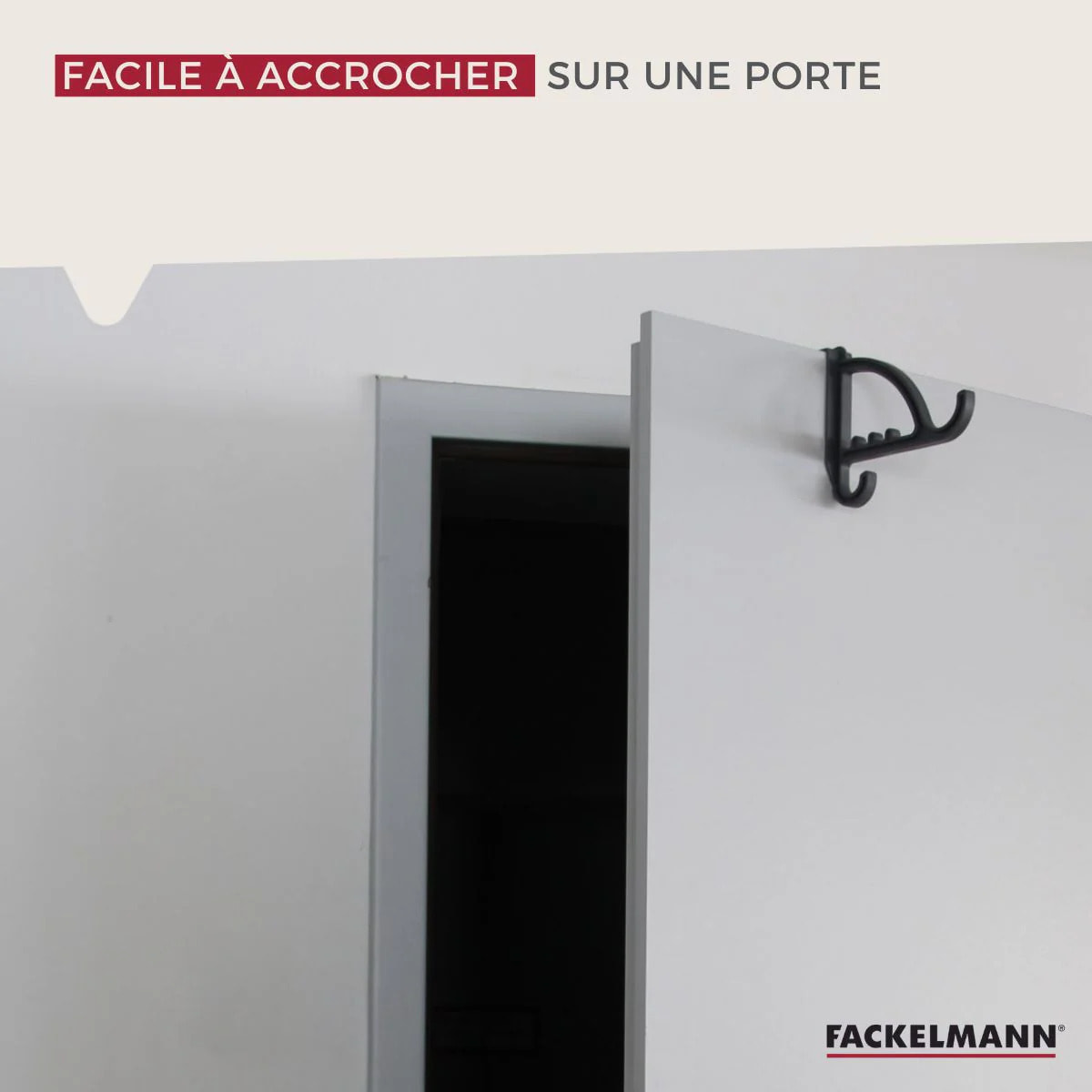Crochet porte manteau pour porte Fackelmann Tecno