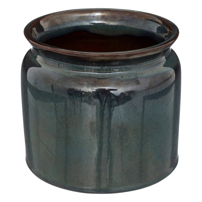 Maceta "bota", cerámica, azul, d16,5 cm