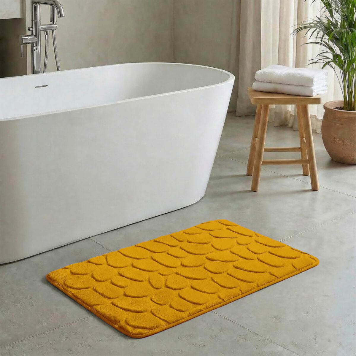 MSV Tapis de bain  Microfibre PEBBLE 40x60cm Safran