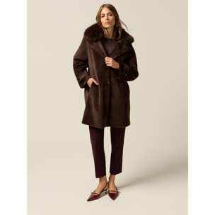 Oltre - Cappotto in tessuto morbido - Marrone