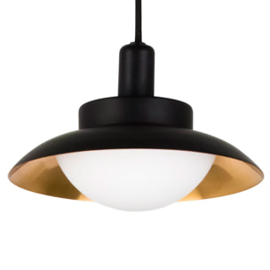 SIDE 200 Colgante negro y cobre G9