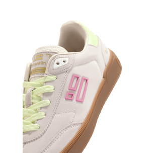 Zapatillas Bajas Piel de  Serraje Rebel Basic Flag Blanco Roto D.Franklin