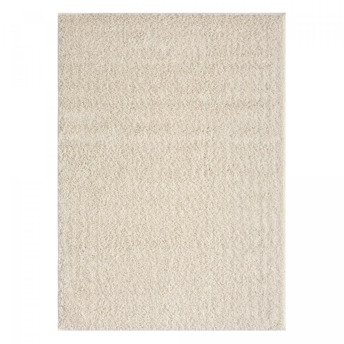 Tapis shaggy tissé motif uni KAFI