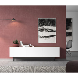 Bajo tv 3 puertas Printed nogal-blanco 52x180x44 cm