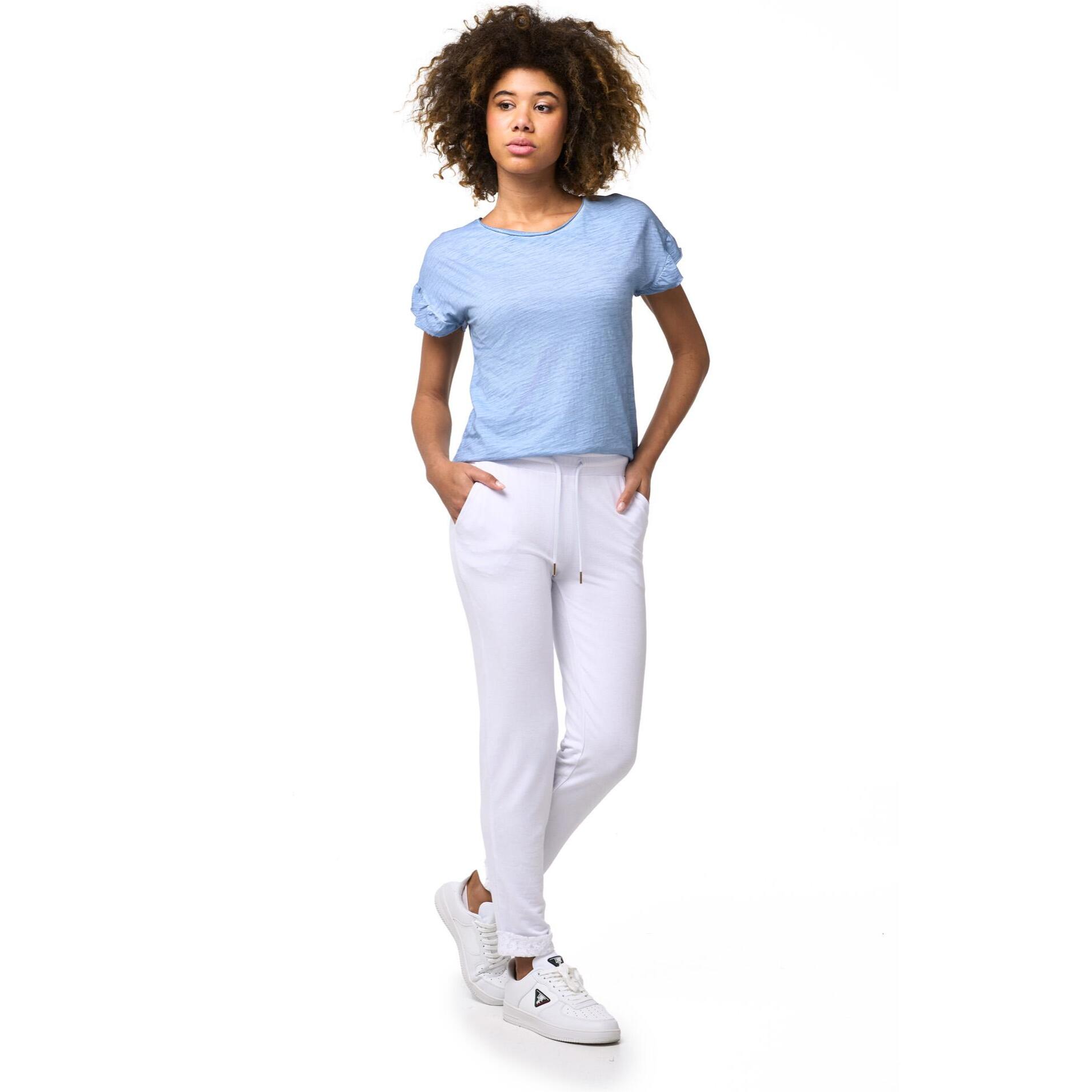 Pantaloni donna Leone 1947 Apparel in felpa con risvolti in pizzo. Sportivi femminili.