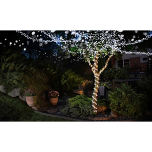 Guirlande solaire jardin LED - blanc