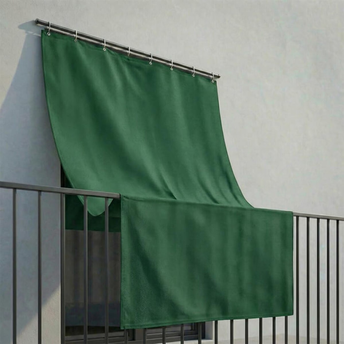 Tenda da sole a caduta impermeabile per esterno con occhielli, telo parasole resistente ai raggi UV e intemperie, protegge da luce e calore, aumenta privacy su balcone e terrazzo, facile da installare, tessuto in poliestere durevole e lavabile