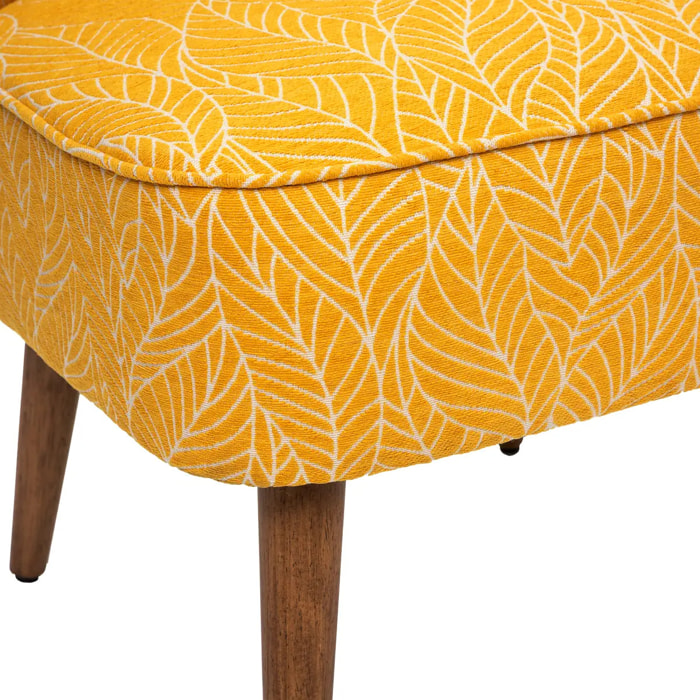 Fauteuil "Chiara" - jaune moutarde