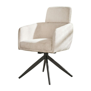 Fauteuil pivotant blanc (lot de 2) CREEK