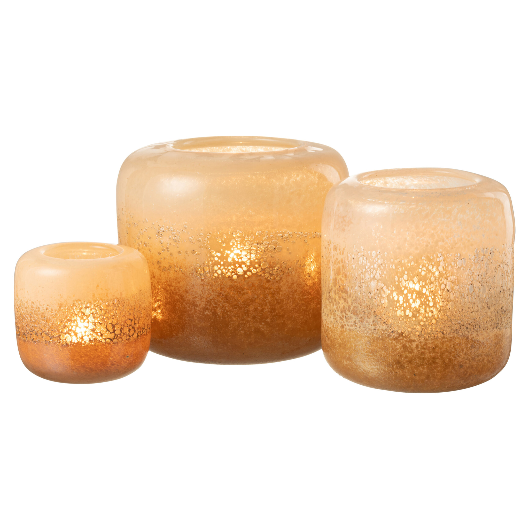 J-Line vase Opi - verre - marron/beige - large - Ø 25 cm
