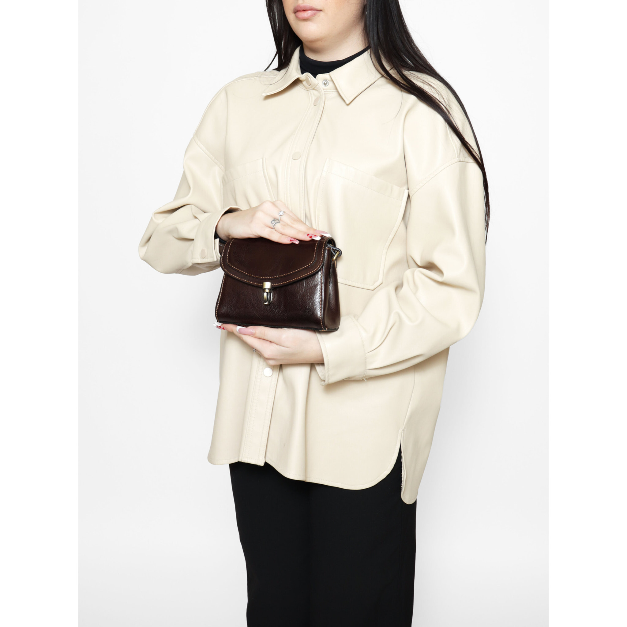 Borsa a tracolla Faye da donna In Vera pelle Made in Italy 18x13x5 cm