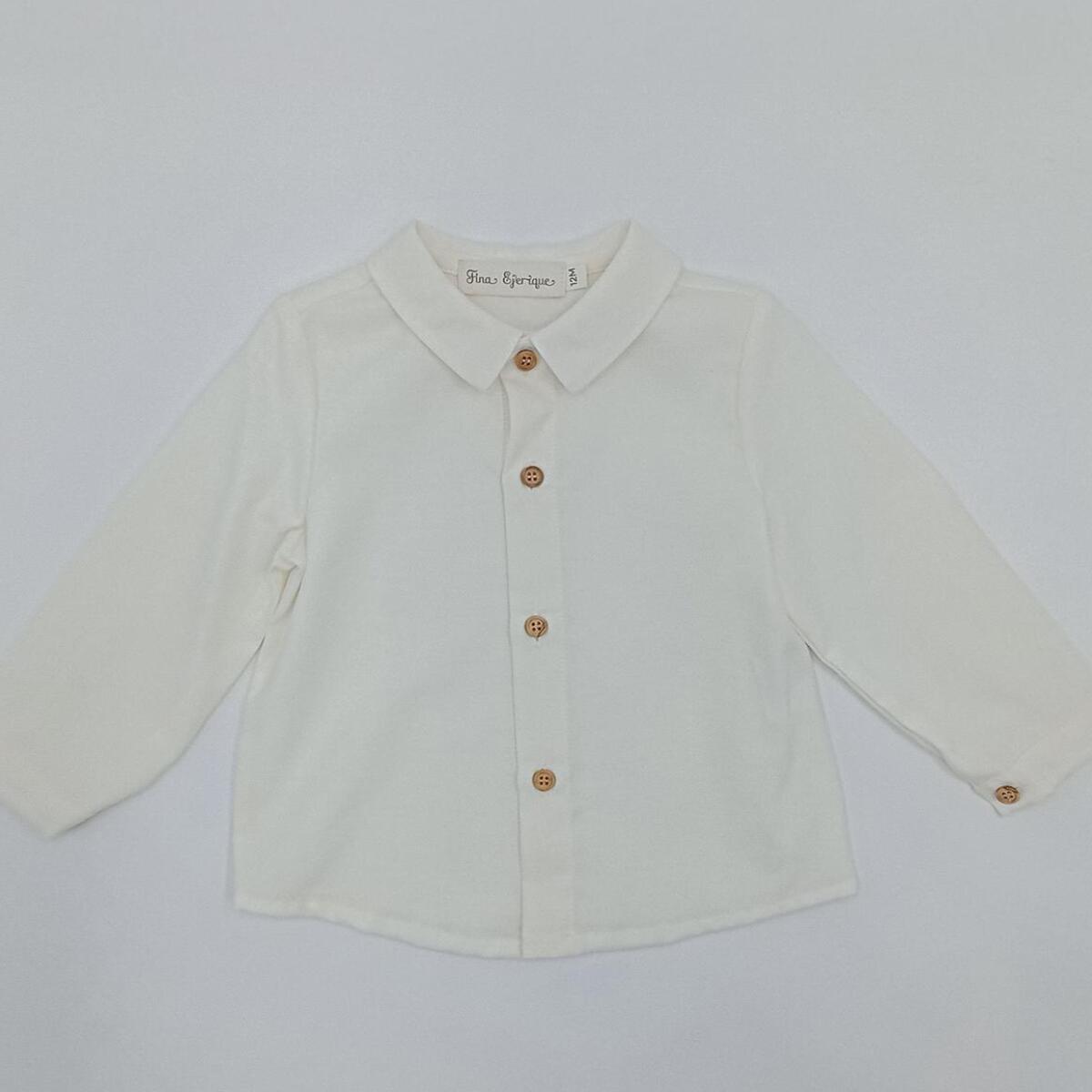 Camisa cuello camisero viella crudo