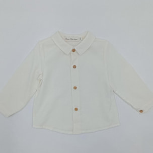 Camisa cuello camisero viella crudo