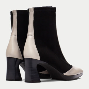 Botin Atlanta Negro blanco 7 cm