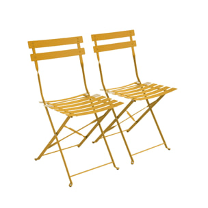 Chaise de jardin pliante métal (lot de 2) CHAISES EMILIA
