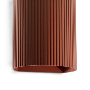 SOLE Lampada da parete rotondo terracotta scanalata