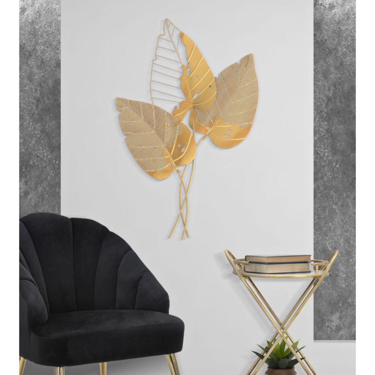 PANNELLO IN FERRO AUTUMN LEAF GOLD CM 53X4X84,5