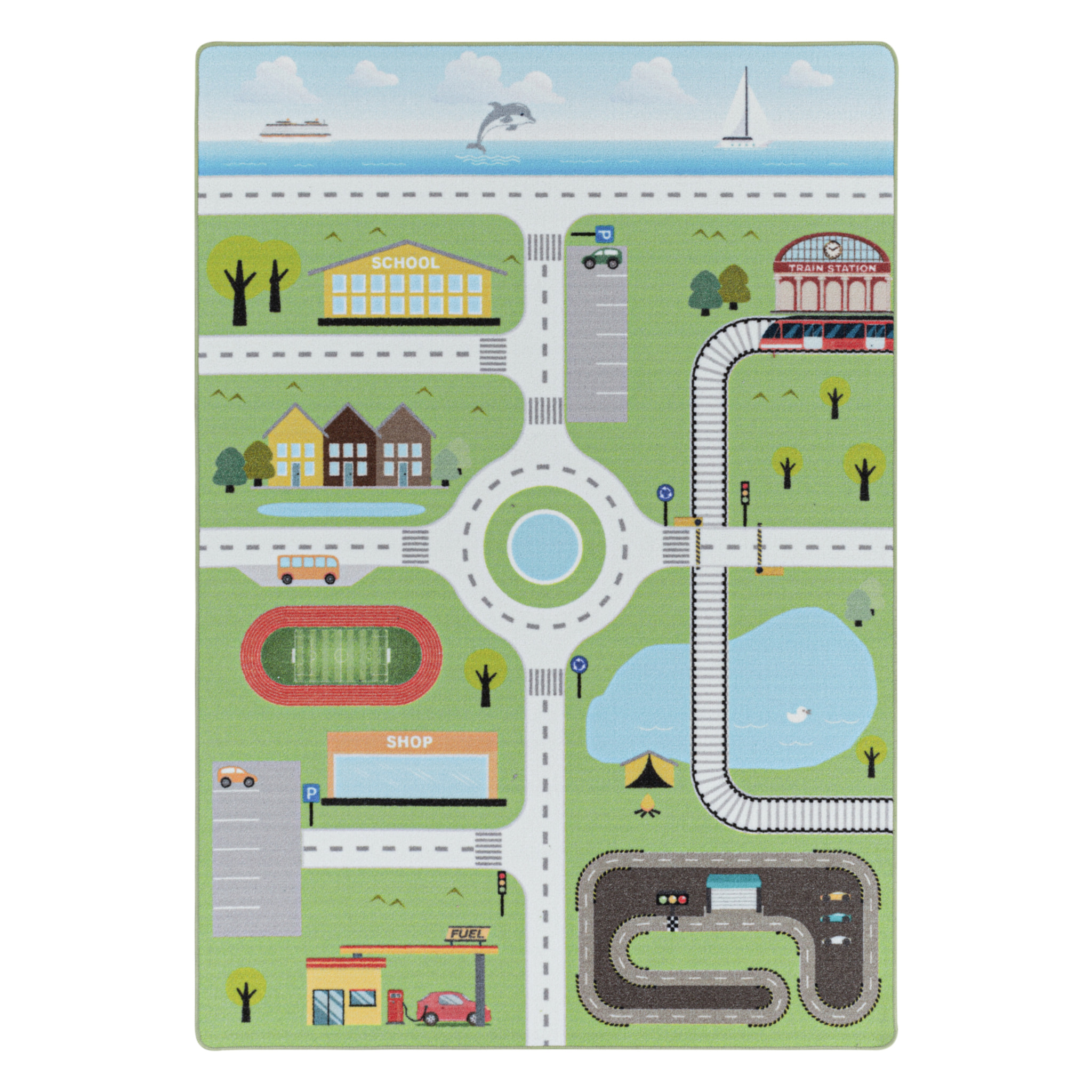 PLAY - Tapis enfant circuit vert - PLA2902VER