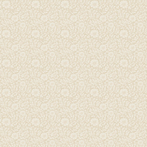 Papier peint floral tissé beige ivoire délicat