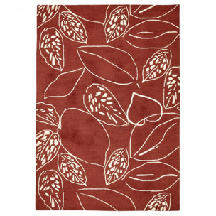 Tapis salon et chambre fait à la main en laine motif floral CHICDOUE