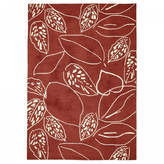 Tapis salon et chambre fait à la main en laine motif floral CHICDOUE