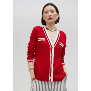 Cardigan bicolore