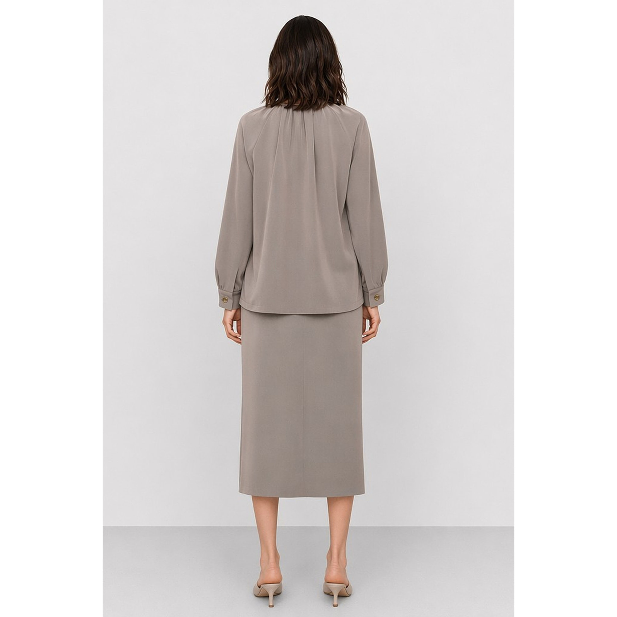 Kocca - Blusa da donna a maniche lunghe con scollo rotondo Donna
