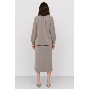 Kocca - Blusa da donna a maniche lunghe con scollo rotondo Donna