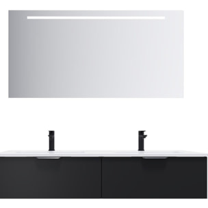 Ensemble double vasque 2 tiroirs + miroir - SOHO