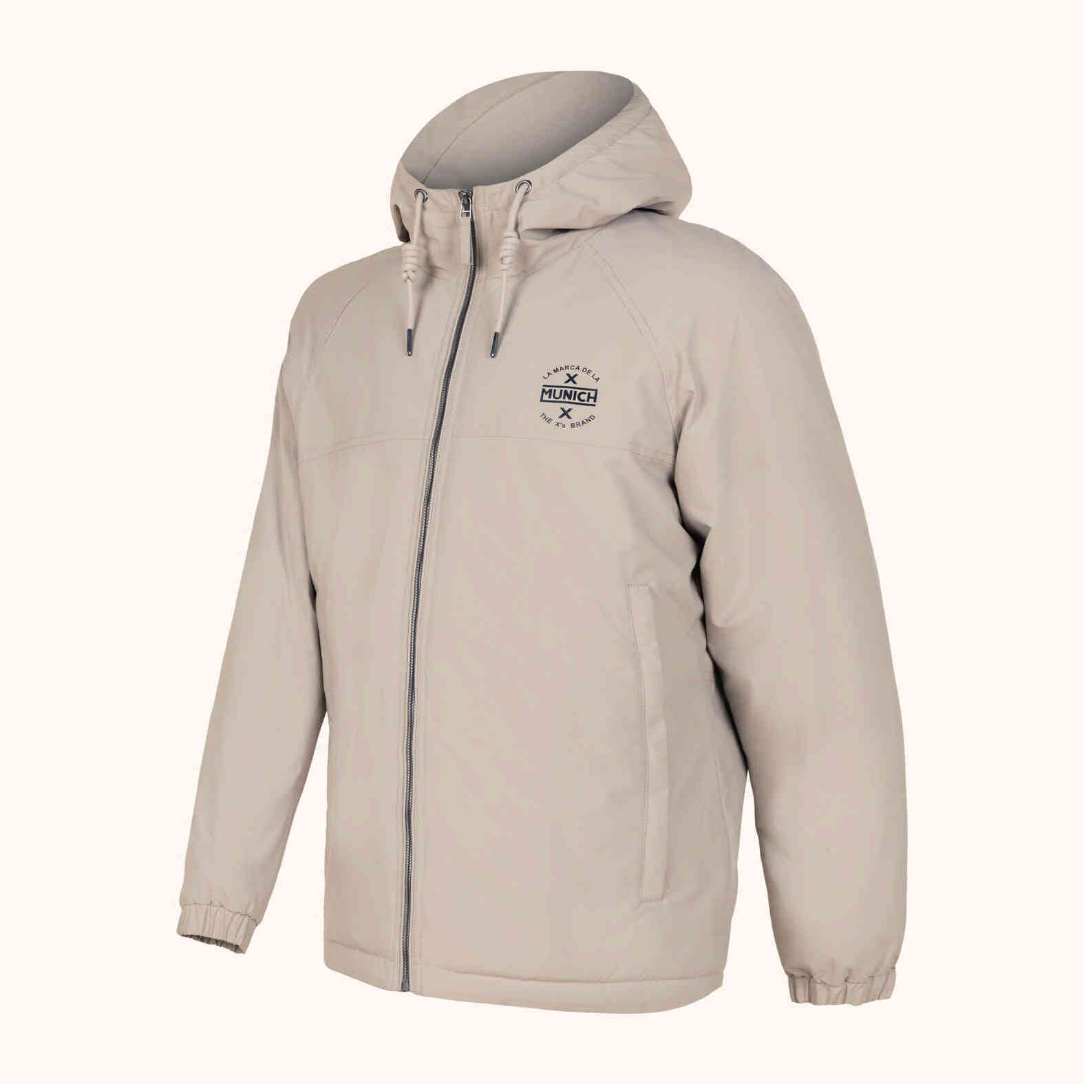 Chaqueta MUNICH lift casual de polyester camel.