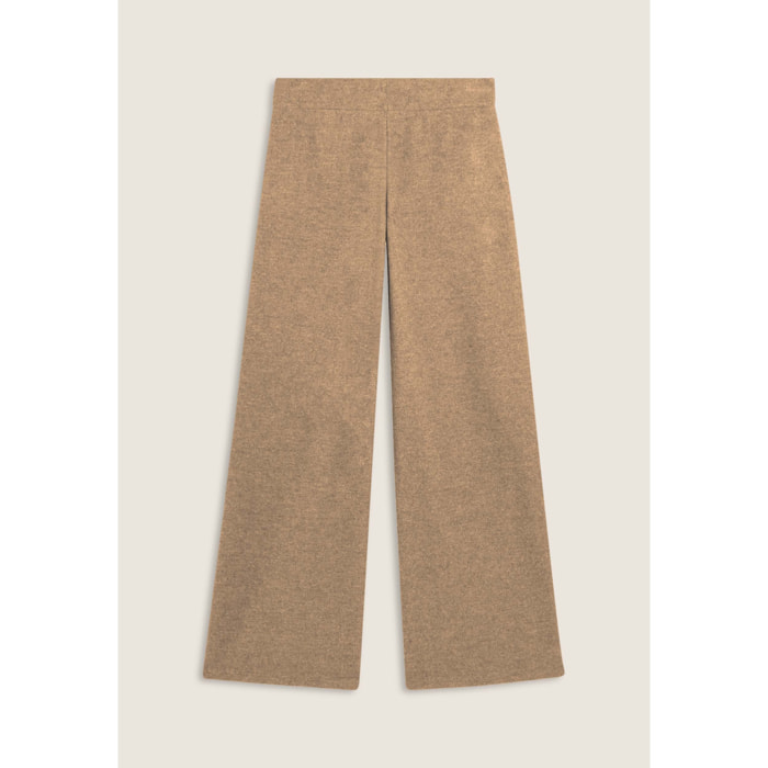 Pantaloni donna wide leg effetto tricot