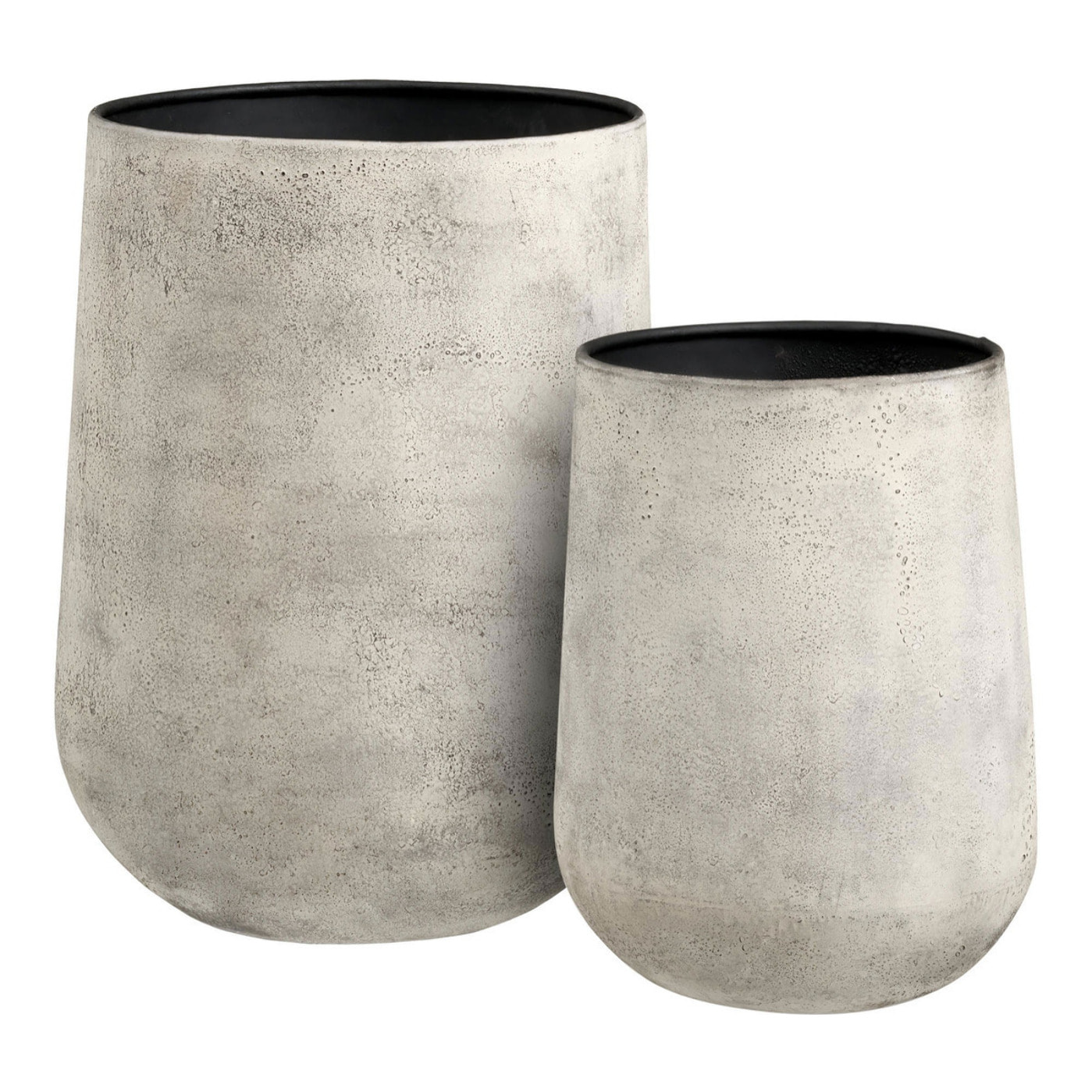 Set 2 vasi decorativi in metallo beige anticato Vikasa Home