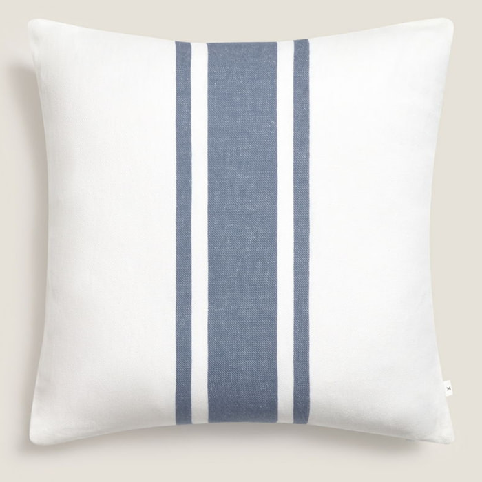 Funda de cojín algodón rayas Sonacu color azul Algodón