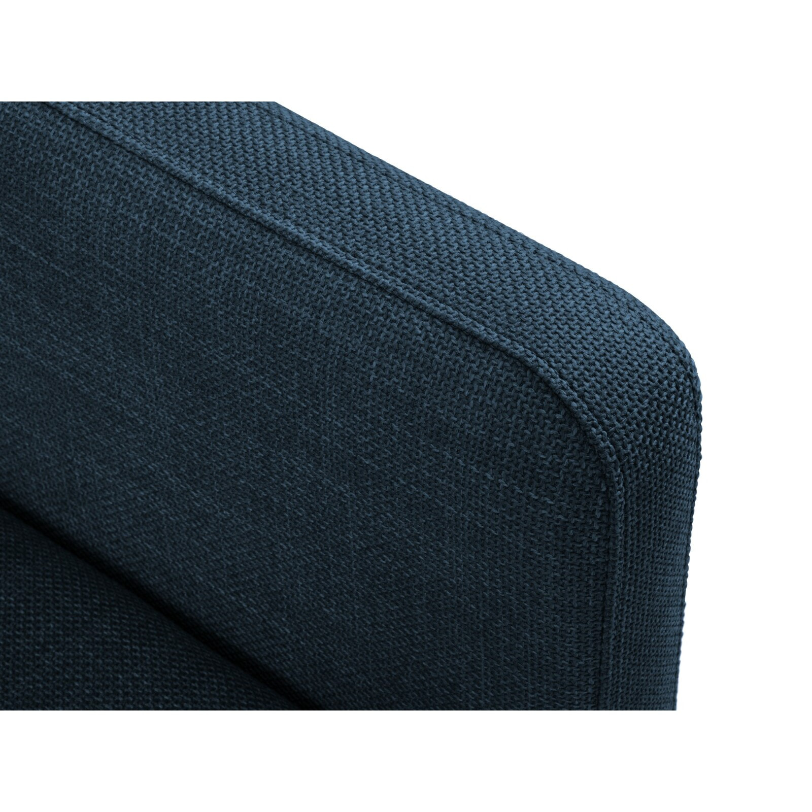 Canapé d'angle droit convertible avec coffre de rangement "Yanis" 5 places en tissu structurel bleu