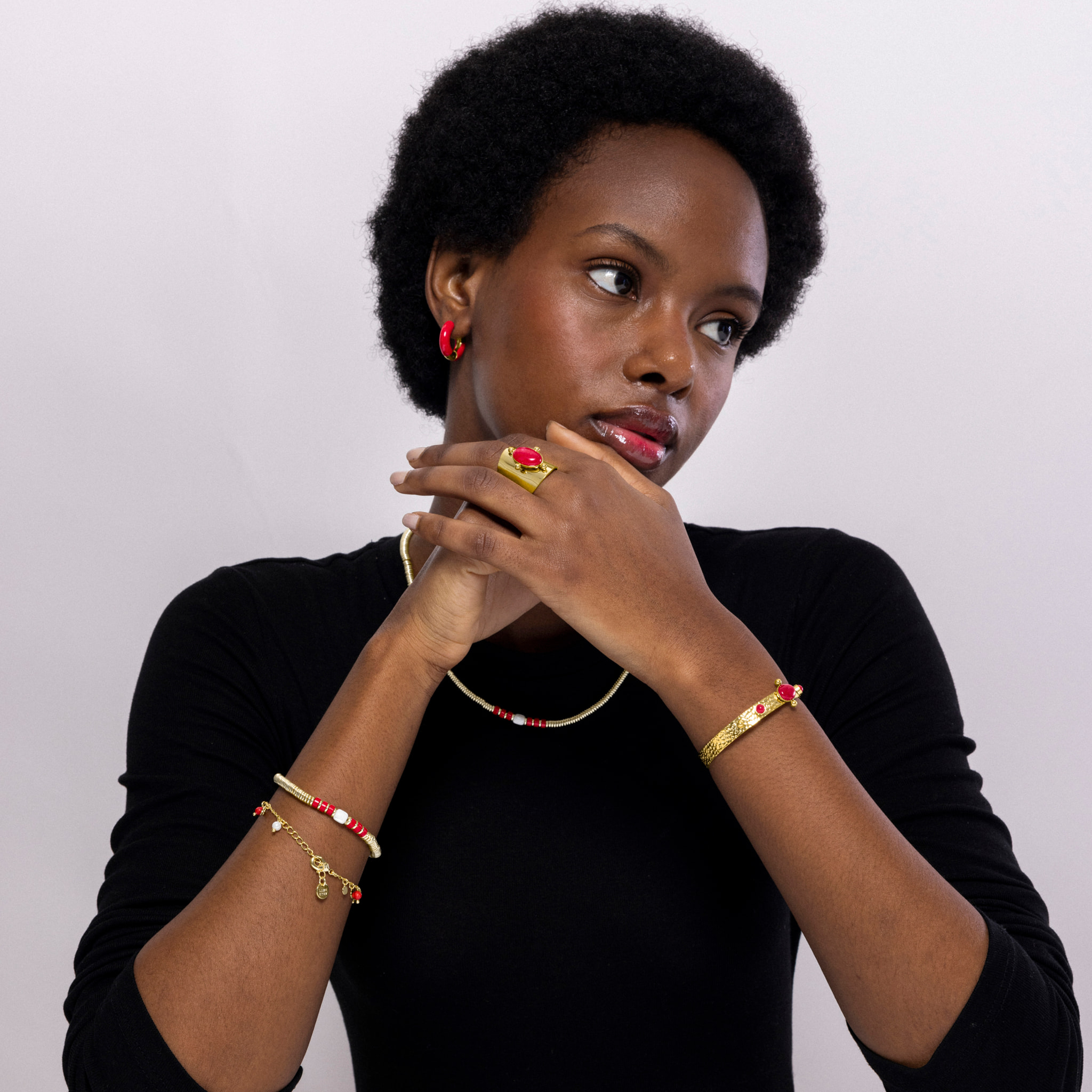 Anillo LUX BY LUX acabado oro 18k