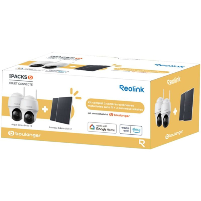 Caméra de surveillance REOLINK B420 + panneau solaire x2