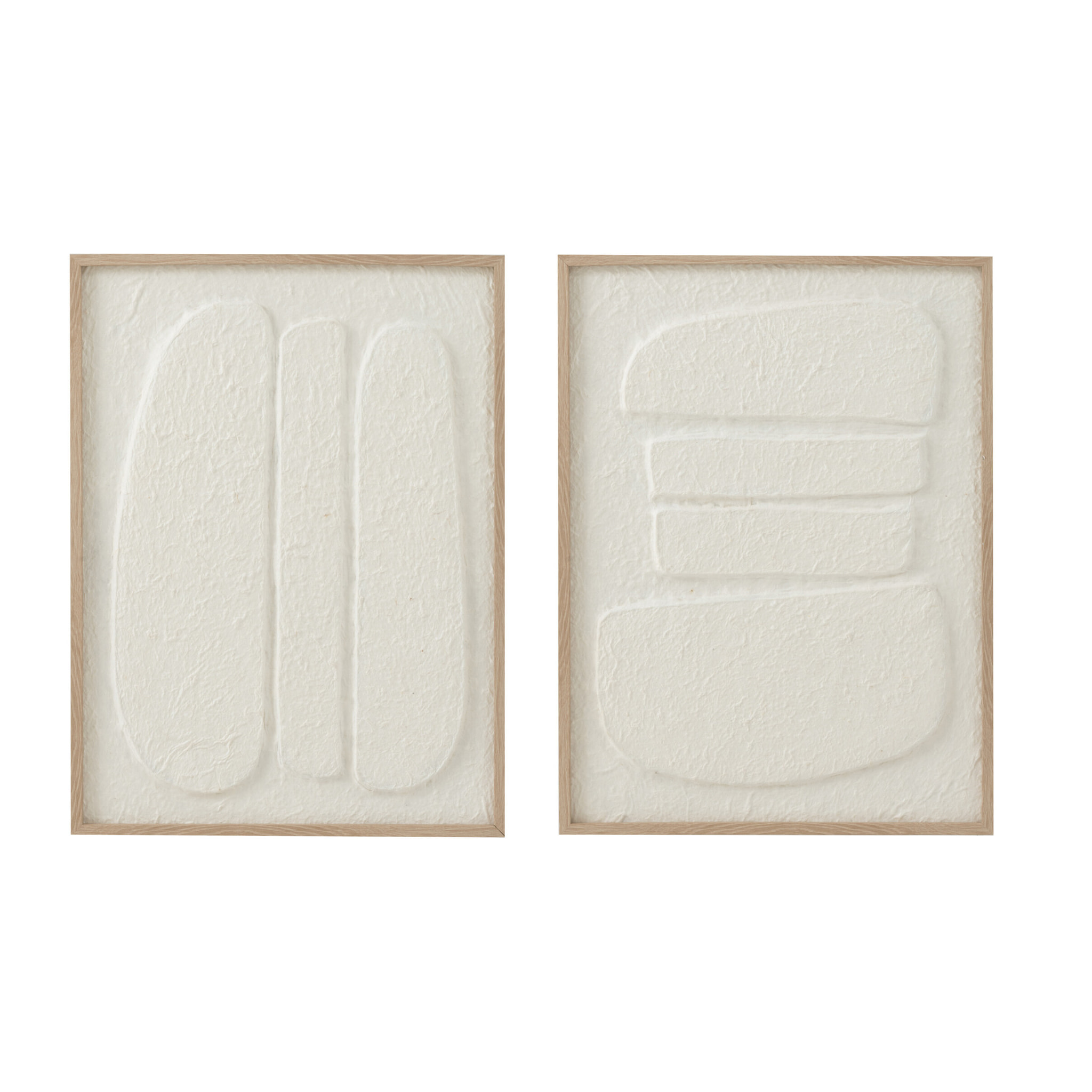 J-Line Tableau Cellules Papier Blanc Assortiment De 2