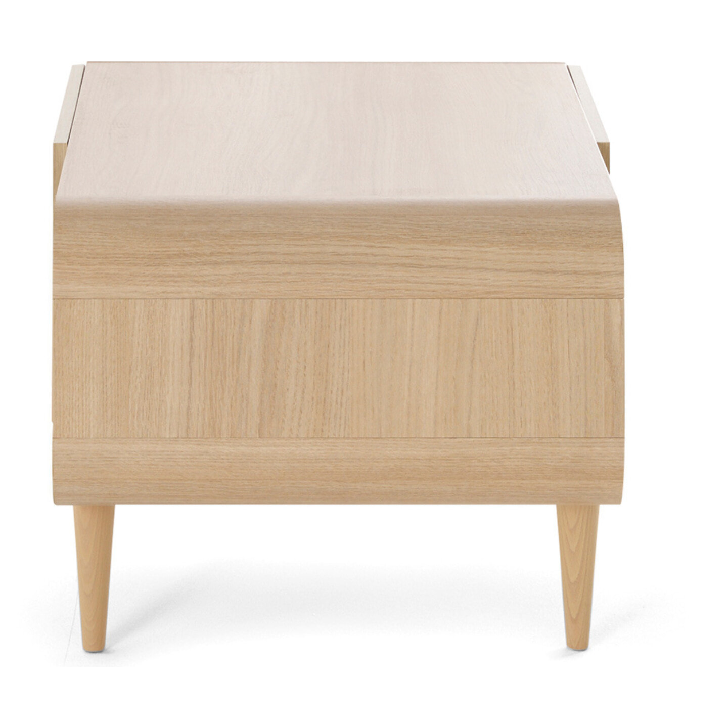 Mathilde - table basse - effet bois et cannage - 1 niche - 100 cm - Bois