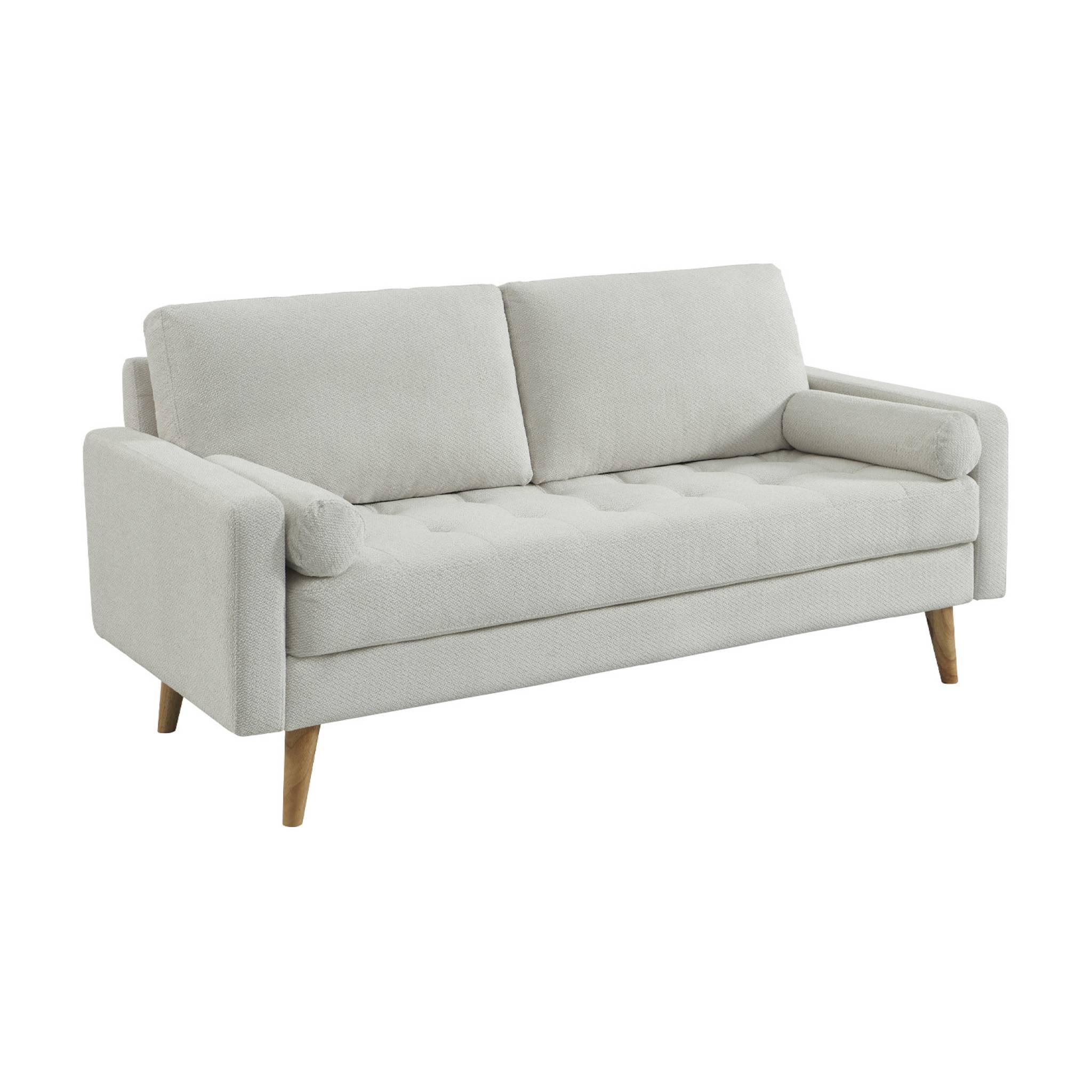 Canapé tissu chenille capitonné 3 places IVAR