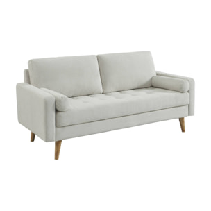 Canapé tissu chenille capitonné 3 places IVAR