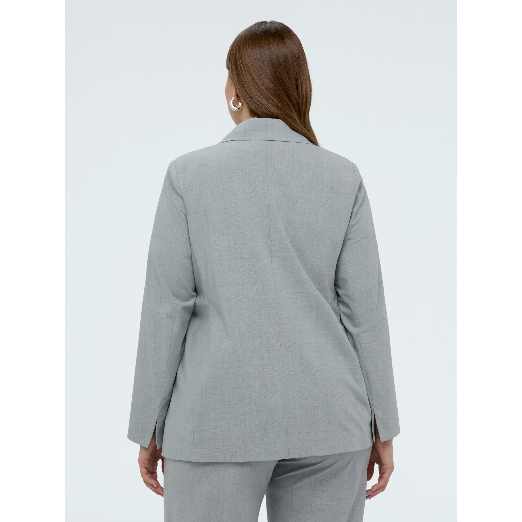 Fiorella Rubino - Blazer stampa check - Grigio