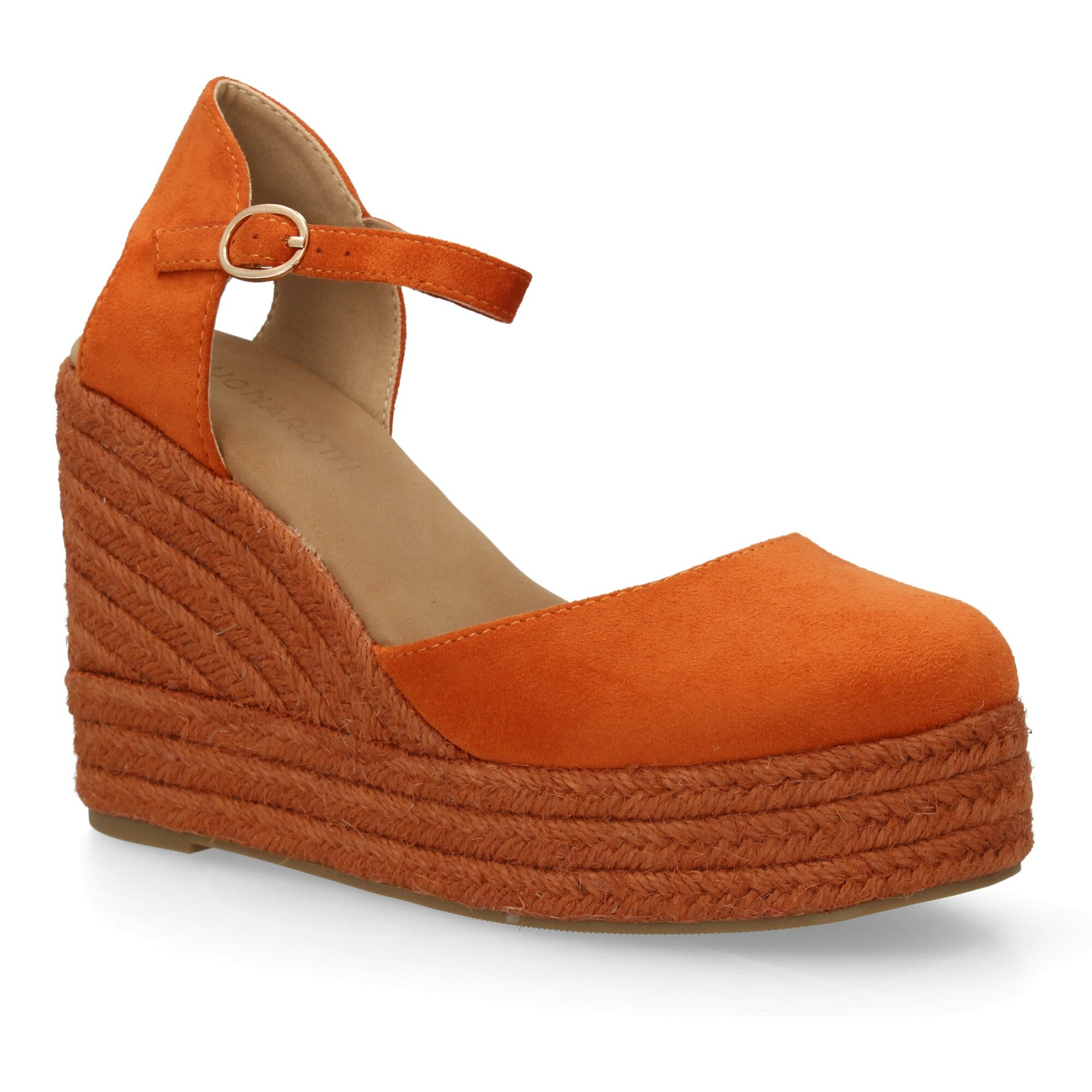 Alpargata cuña mujer talón cerrado y pulsera tobillo