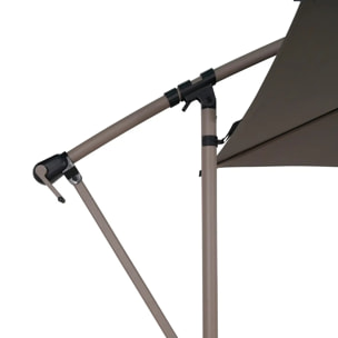 Parasol déporté rond Manoa 3m café