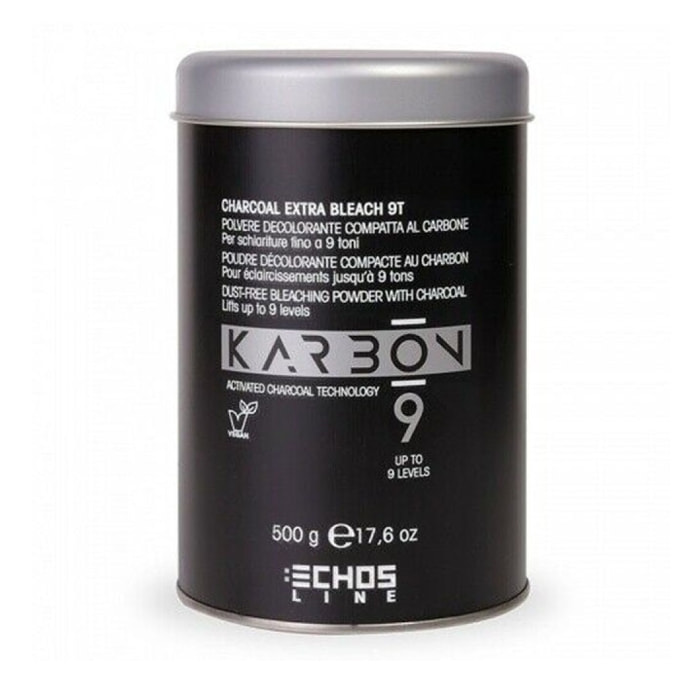 ECHOSLINE Karbon9 Charcoal Extra Bleach 9t - Polvere Decolorante 500g