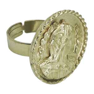 Anillo Invicto dorado. Ajustable