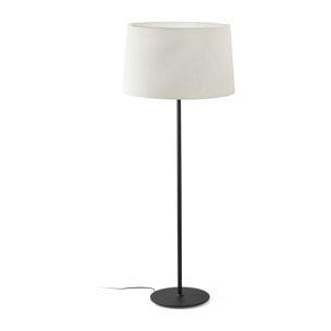 WINDSOR PIE DE SALON NEGRO PANTALLA LINO 1xE27
