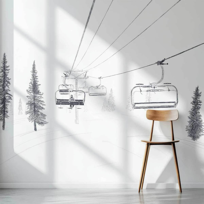Papier peint télésiege Intissé