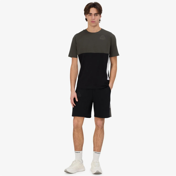 Kappa - Pantaloni Corti Uomo Nero - Logo Gnaco