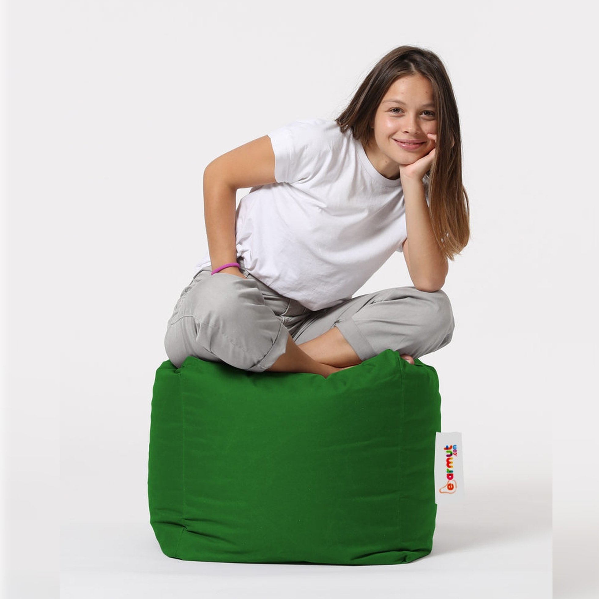 Pouf de jardín color verde