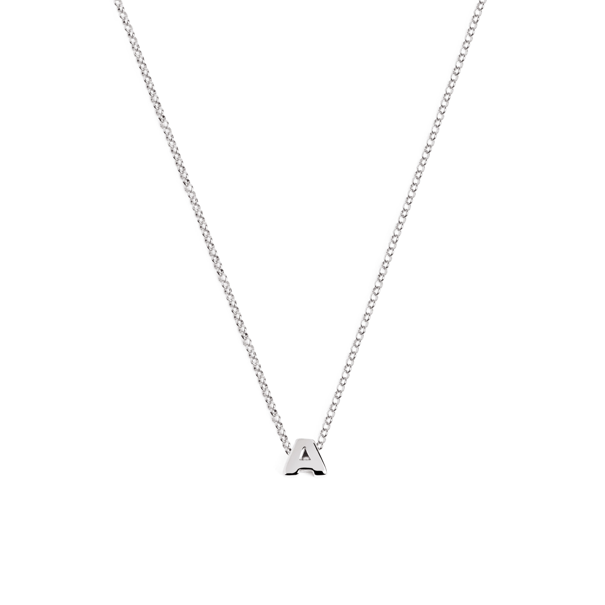 Collar Personalizado Single Letter Plata
